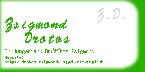 zsigmond drotos business card